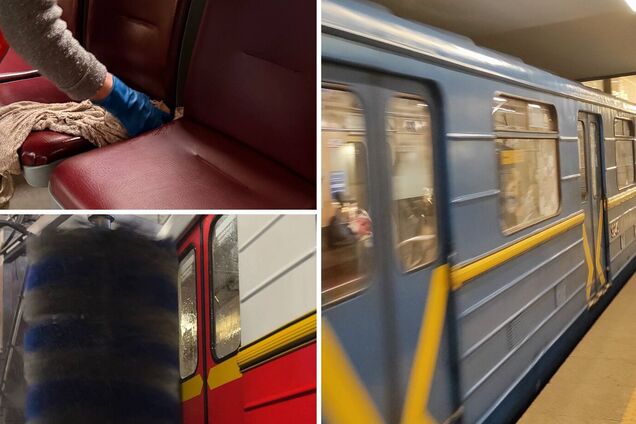Близько 300 літрів води на один поїзд: у метро Києва показали, як миють і прибирають вагони. Фото та відео