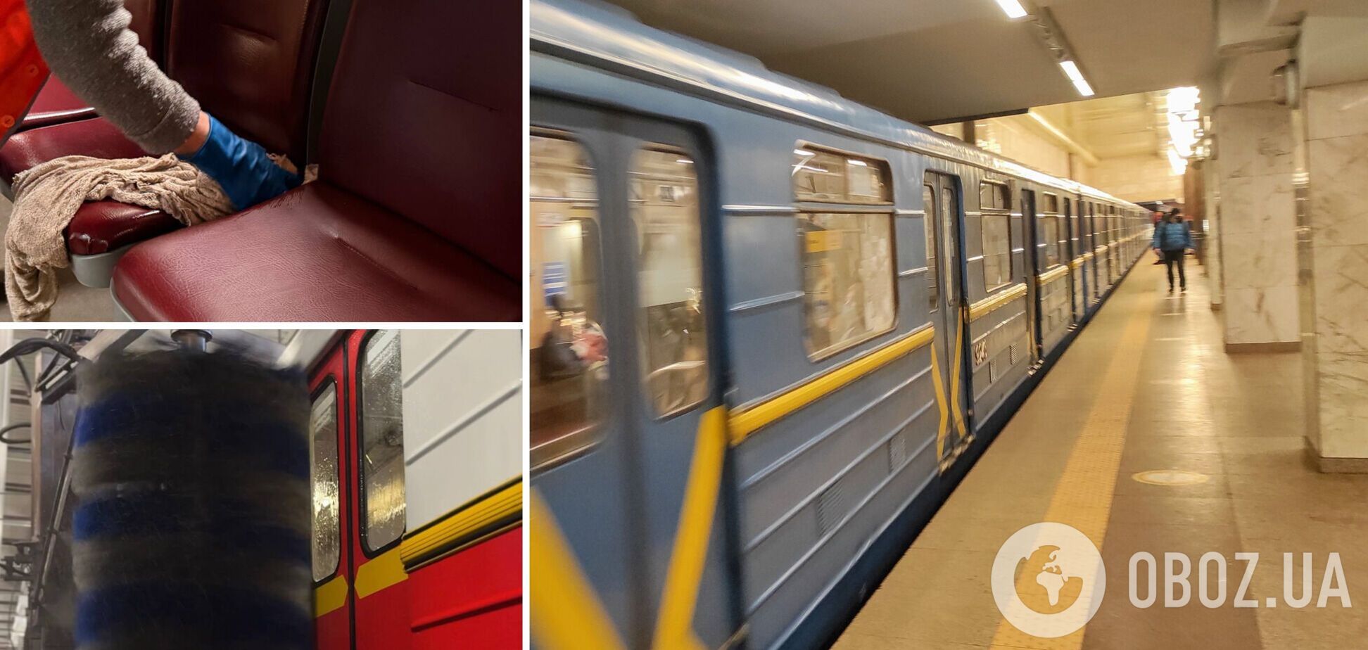 Близько 300 літрів води на один поїзд: у метро Києва показали, як миють і прибирають вагони. Фото та відео