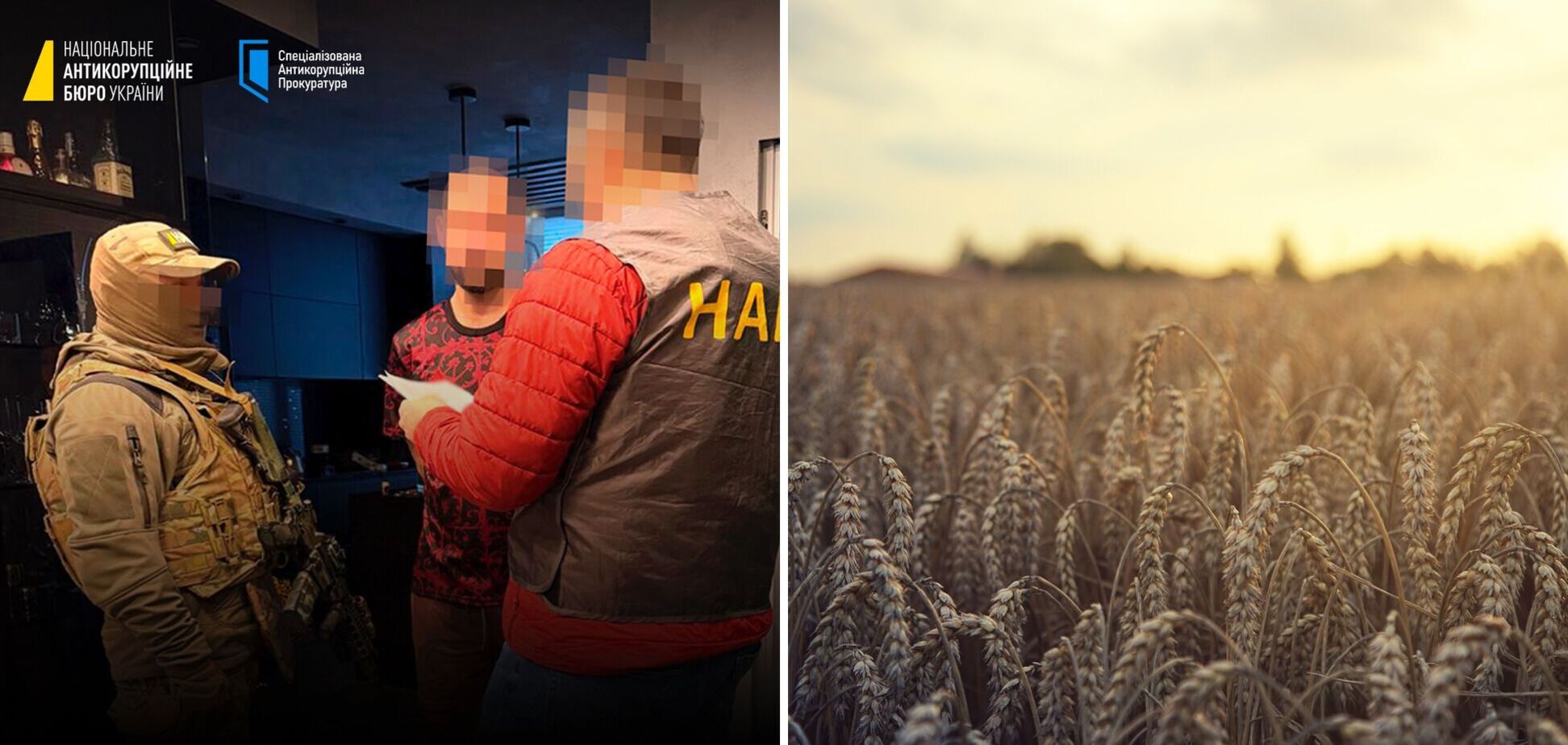 Оголошення підозри за розкрадання зерна. Ілюстрація