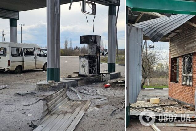 Окупанти атакували АЗС на Харківщині: троє постраждалих, пошкоджені автівки. Фото