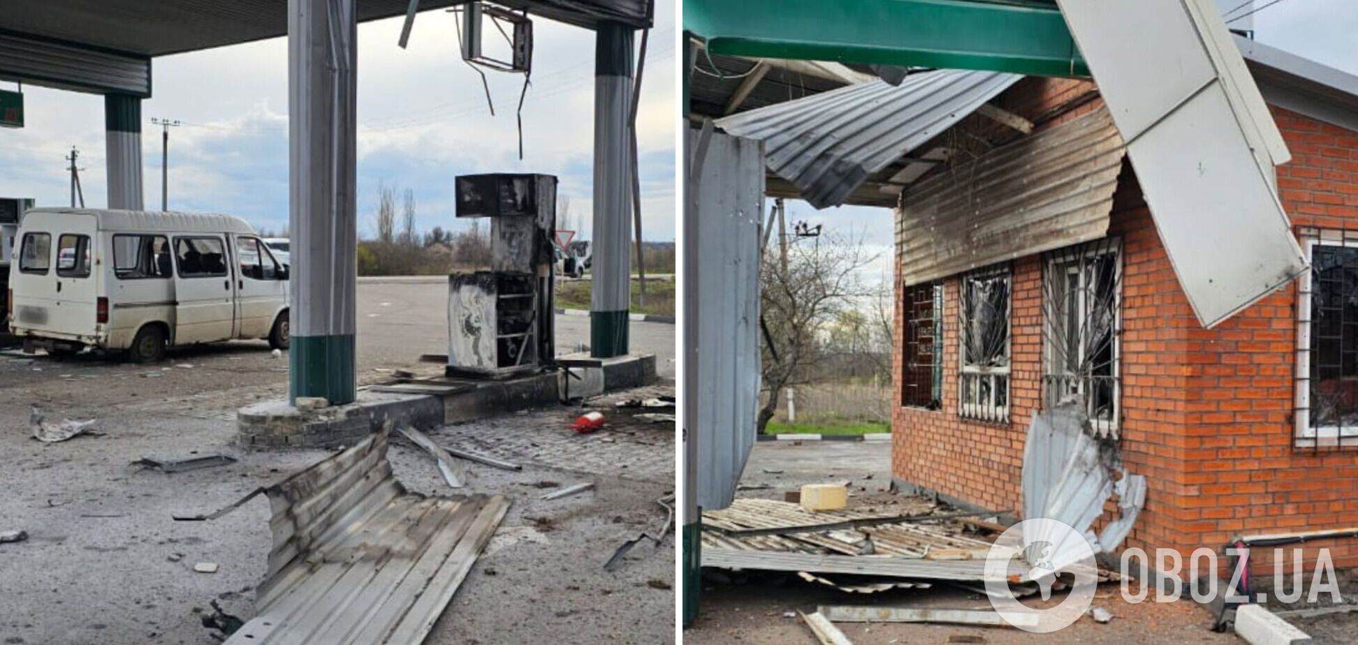 Окупанти атакували АЗС на Харківщині: троє постраждалих, пошкоджені автівки. Фото