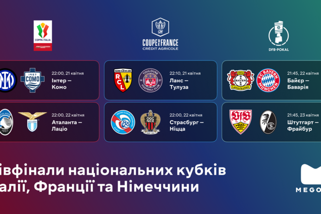 'Байер' – 'Бавария' и битва в Милане: анонс и расписание трансляций 1/2 финала европейских кубков