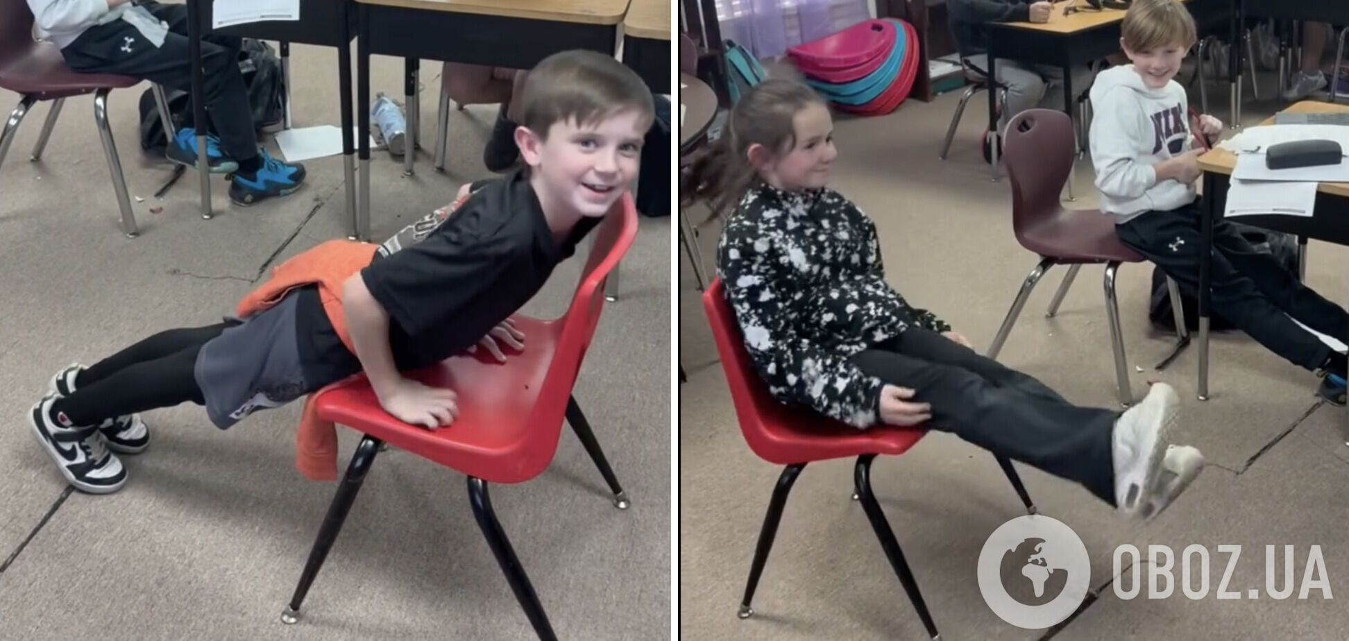 'Сядьте на стілець, не рухаючи ногами'. Мережу вразила винахідлива школярка, яка єдиною справилась із завданням вчительки