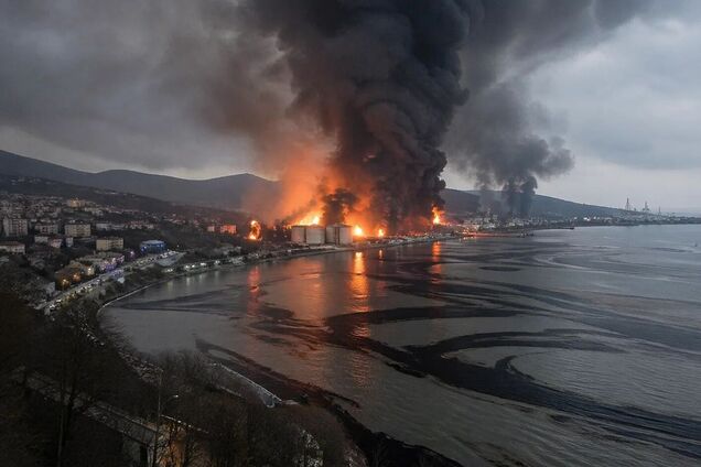 Дым растянулся более чем на 300 км: в российском Туапсе продолжает гореть НПЗ. Фото и видео