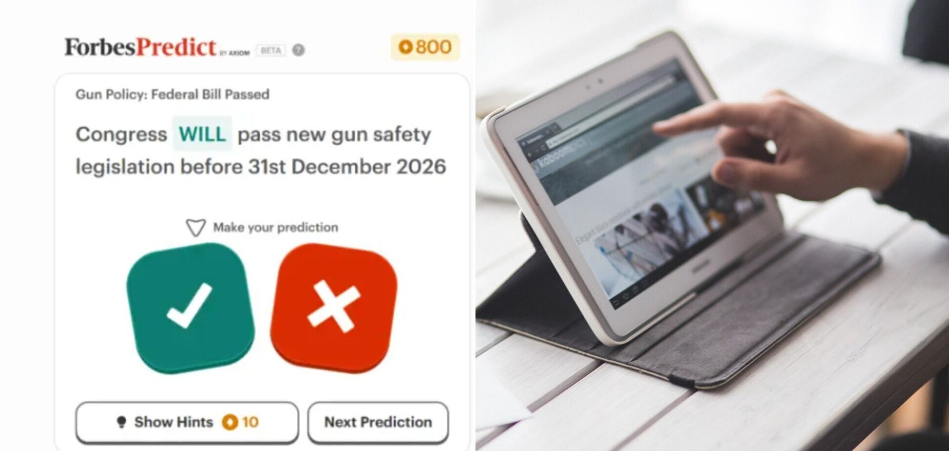 Інструмент прогнозування Forbes, який спричинив хвилю критики. Ілюстрація