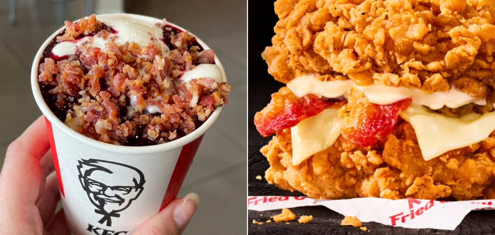 Зображення нових страв з 'секретного' меню KFC