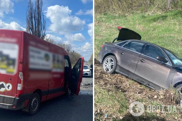 Авто виїхало на зустрічну: біля Умані в ДТП постраждали троє людей. Фото