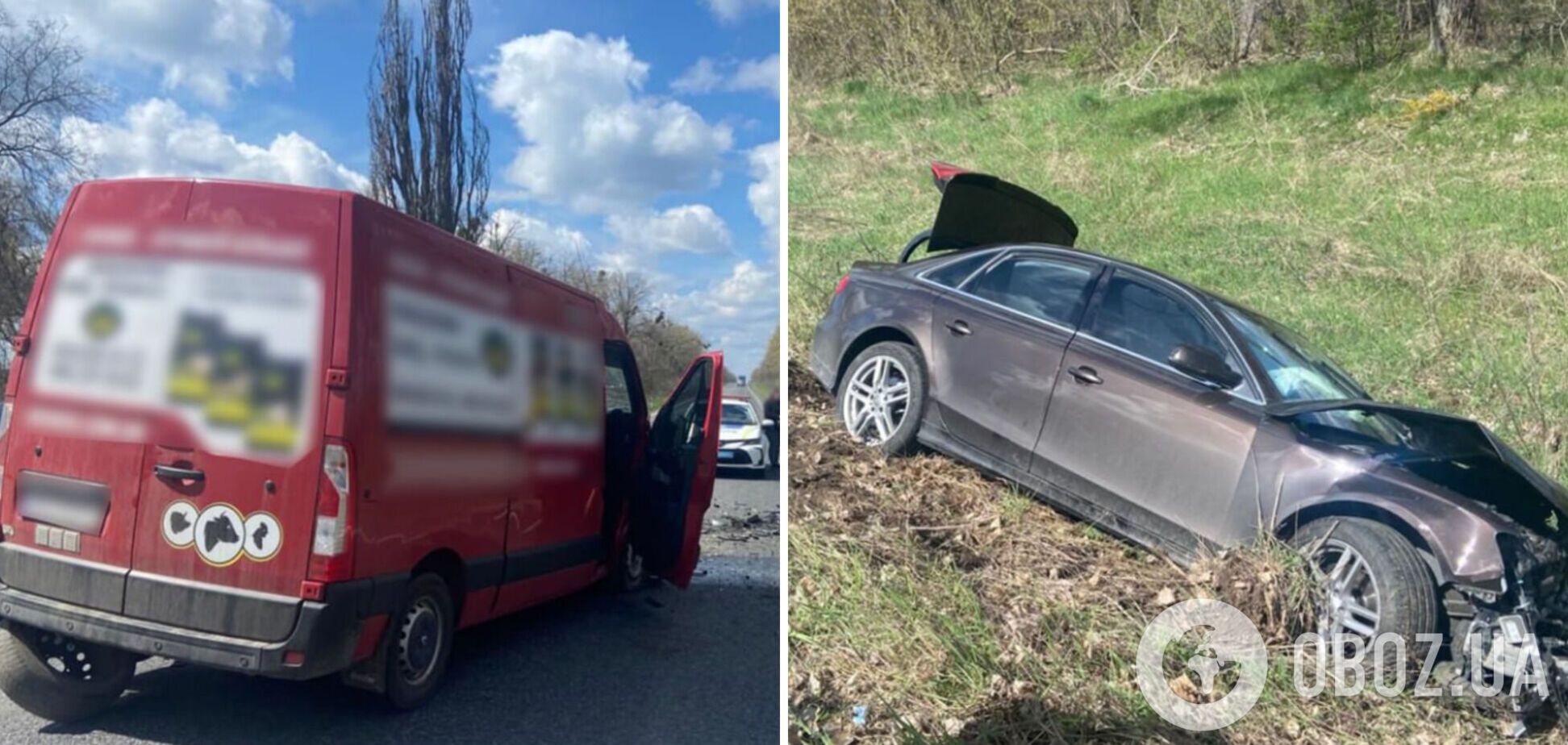 Авто виїхало на зустрічну: біля Умані в ДТП постраждали троє людей. Фото