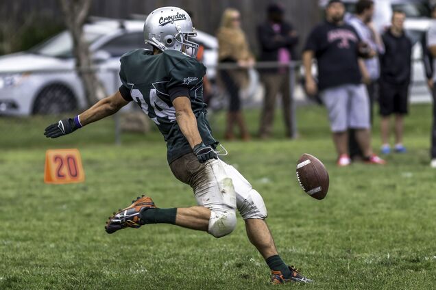 Гравець в американський футбол. Ілюстрація