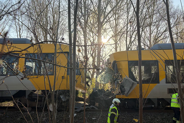 В Дании столкнулись два пассажирских поезда: пострадали 17 человек. Фото