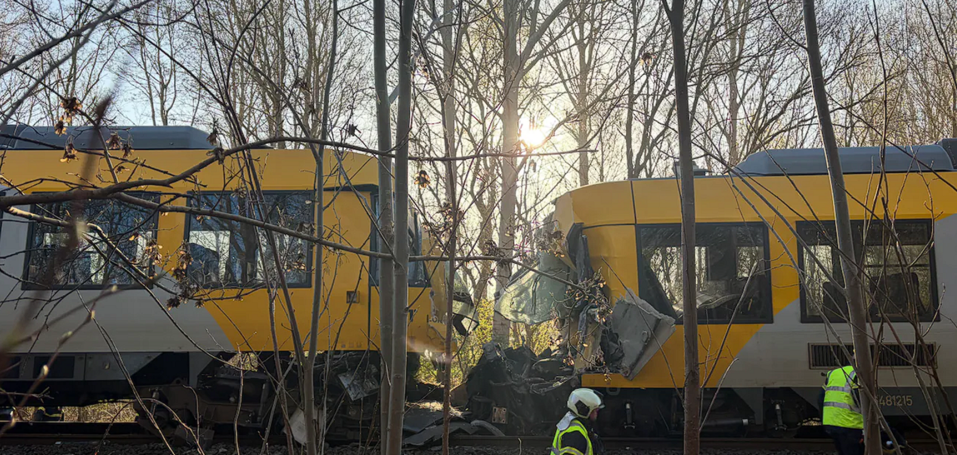 В Дании столкнулись два пассажирских поезда: пострадали 17 человек. Фото