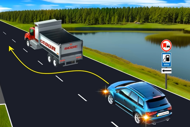 Чи можна обігнати вантажівку? Тест на знання ПДР