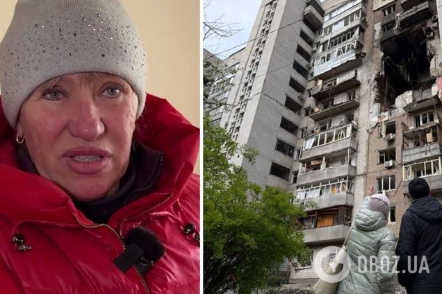 'Думали, здесь спокойнее': в Днепре в результате атаки РФ пострадала квартира переселенцев, дом которых сгорел в Никополе. Видео