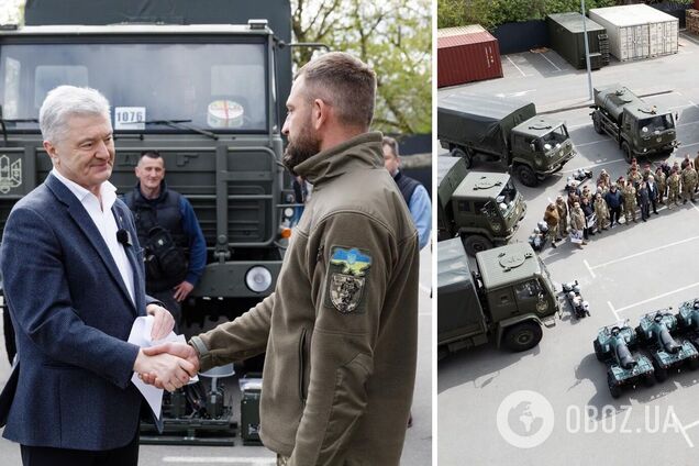 Ребята держат фронт и нуждаются в нашей помощи: Порошенко передал подразделениям ВСУ очередную партию техники