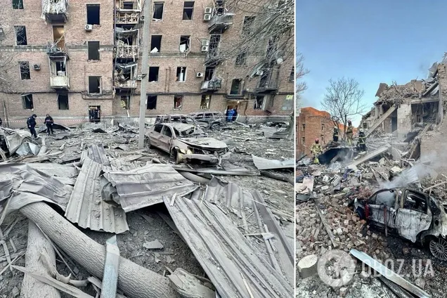 Россия нанесла комбинированный удар по Днепру: обвалился подъезд дома, погибли шестеро, ранены 47 человек. Фото и видео