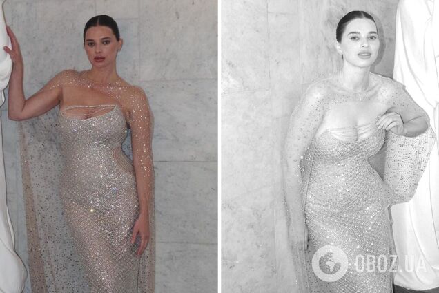 Дружина Усика вразила своїм декольте на фешн-показі в Києві. Фото