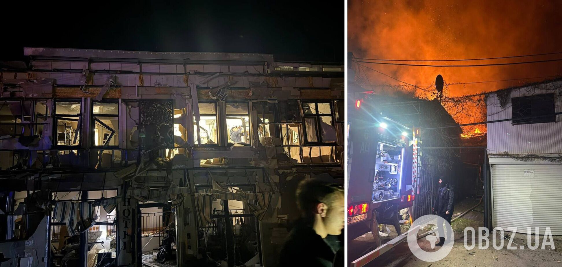 Россия дронами атаковала Одессу: 14 человек пострадали, повреждены дома и отель. Фото и видео