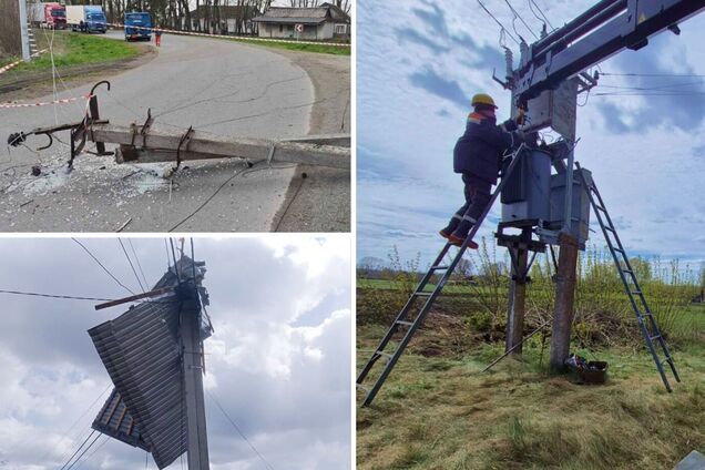 Наслідки негоди, що призвели до відключень світла 27 квітня 2026 року