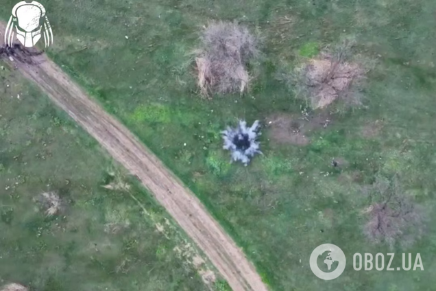 Обнаружили и точными сбросами ликвидировали: в бригаде 'Хищник' показали уничтожение вражеских 'ждунов' с воздуха. Видео