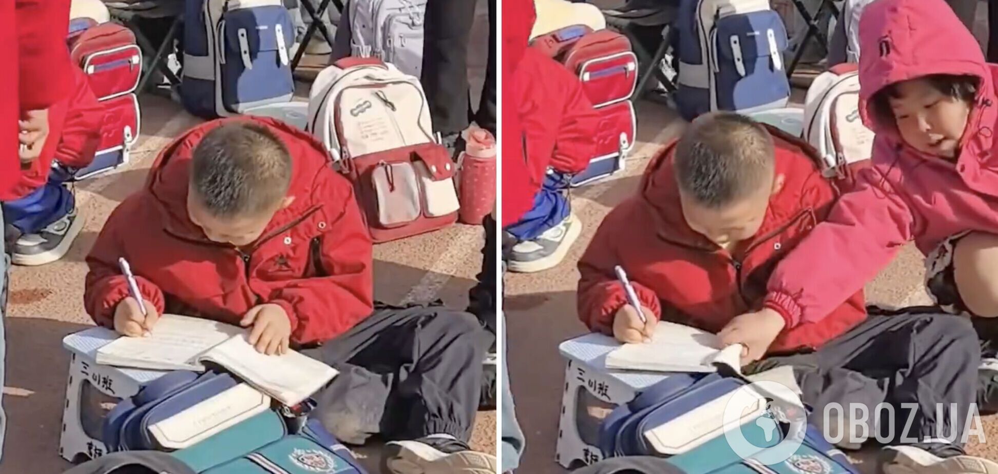 'Вот почему нам нужны женщины!' В сети завирусилось видео с маленьким школьником в Китае, который пытается победить ветер