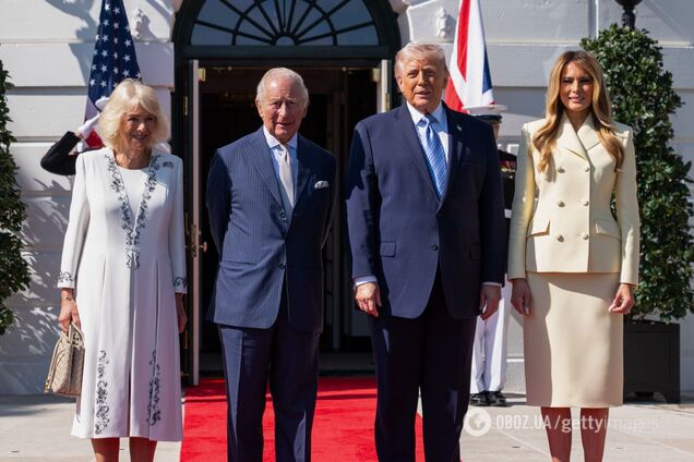 Жовтий і вишивка: який символізм у своїх образах зашифрували Меланія Трамп та королева Камілла під час історичного візиту до США