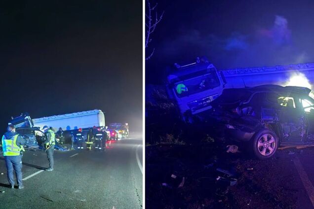 Два разбитых авто и цистерна в кювете: на Прикарпатье произошло жуткое ДТП с пострадавшими. Фото и видео