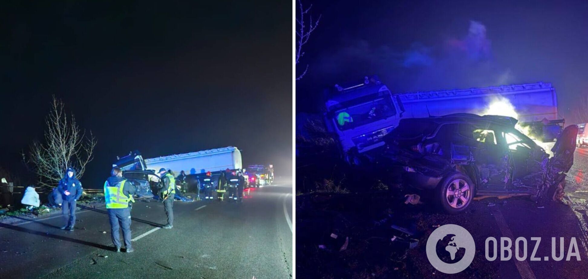 Два разбитых авто и цистерна в кювете: на Прикарпатье произошло жуткое ДТП с пострадавшими. Фото и видео