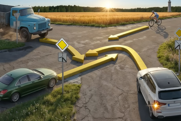 Хто проїде першим і останнім? Тест на знання ПДР