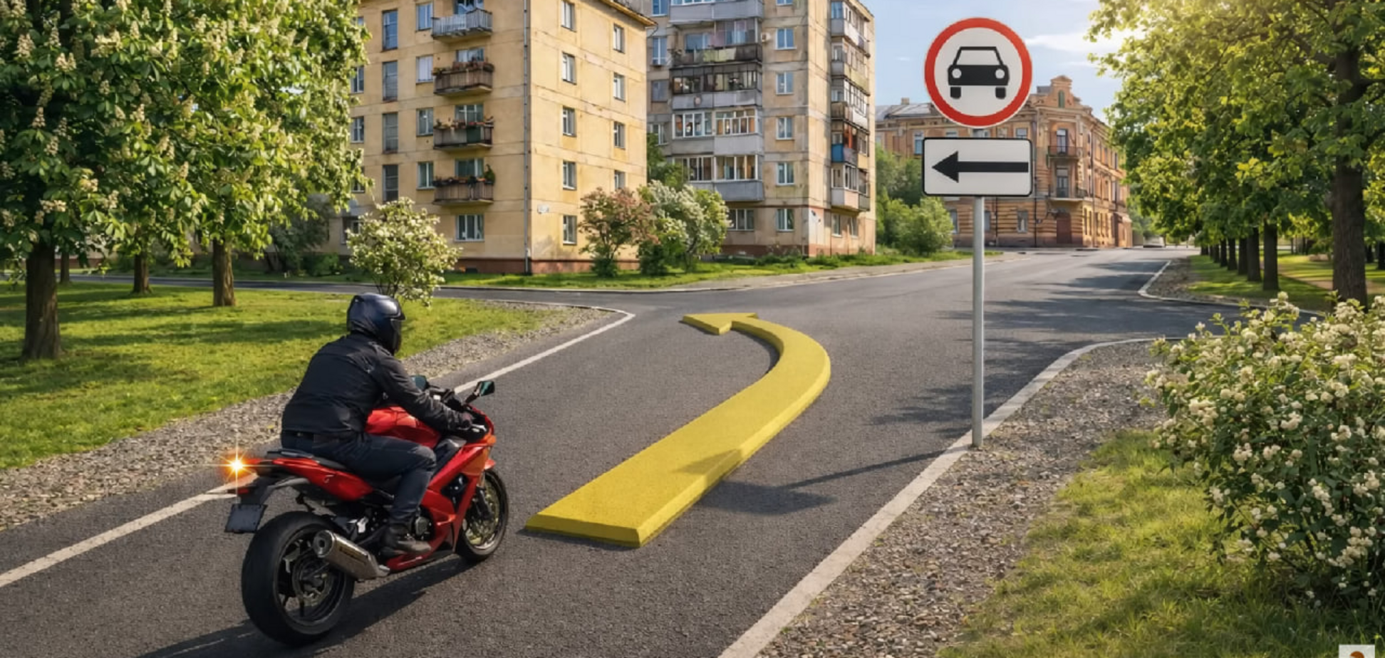 Разрешен ли поворот налево? Тест на знание ПДД