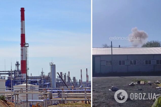 Випускає понад 30 видів нафтопродуктів: у Генштабі підтвердили ураження нафтопереробного заводу в Орську. Фото