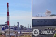 Випускає понад 30 видів нафтопродуктів: у Генштабі підтвердили ураження нафтопереробного заводу в Орську. Фото