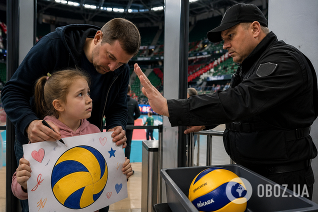 В России желто-синий цвет мяча вызвал панику у охраны стадиона. Видео