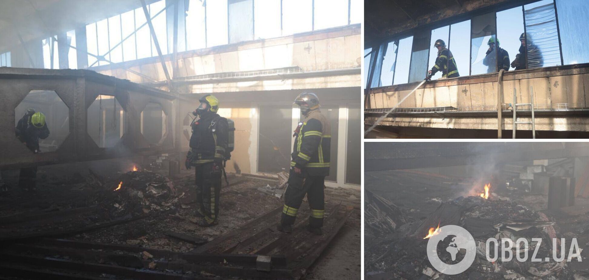 У Києві уламки російського БпЛА впали на офісну будівлю, спалахнула пожежа. Подробиці та фото