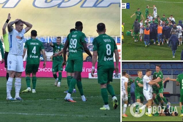 'Динамо' сенсационно проиграло в матче с дракой, удалением и отмененным голом. Видео