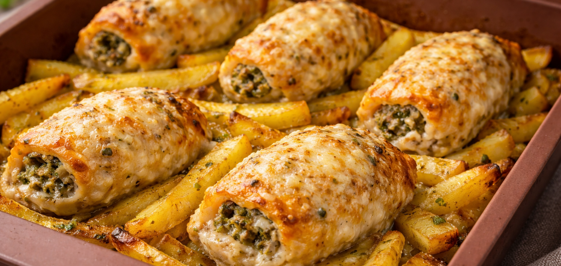 Як смачно запекти картоплю з курячими рулетиками: простий рецепт для ситного обіду