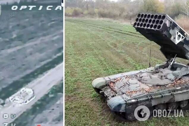 ВСУ эффектно сожгли вражеский 'Солнцепёк' на Великобурлуцком направлении. Видео