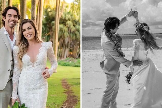 Вдова засновника Playboy вийшла заміж вдруге у сукні українського бренду: весілля відбулося за 8 тис. км від дому. Фото