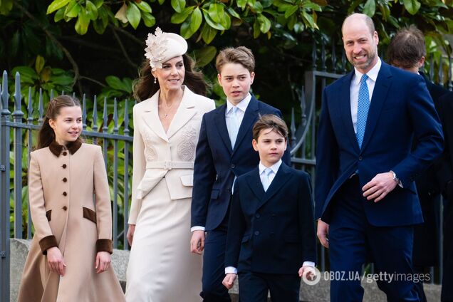 Вперше за 3 роки: сім'я Кейт Міддлтон і принца Вільяма у повному складі вийшла в люди на Великдень. Фото