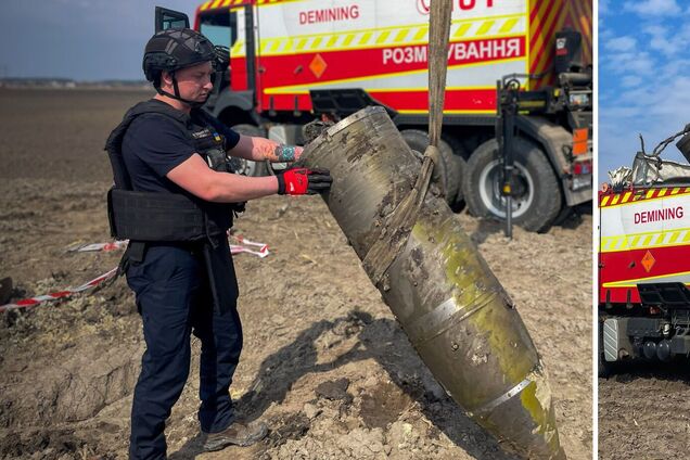 На Київщині у полі знайшли бойову частину російського 'Кинджала'. Подробиці та фото