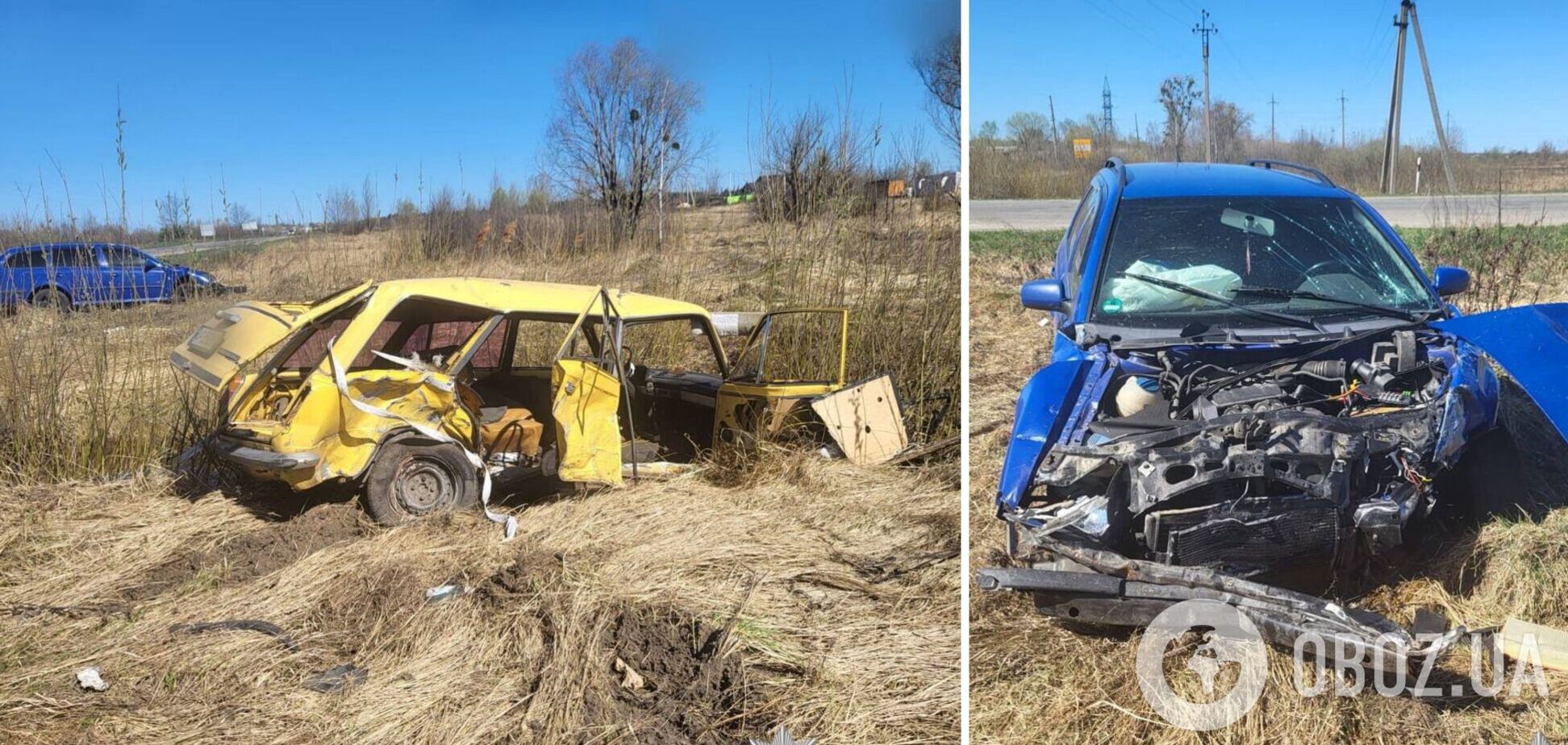 На Київщині внаслідок ДТП два авто вилетіли в кювет: є постраждалі. Подробиці та фото