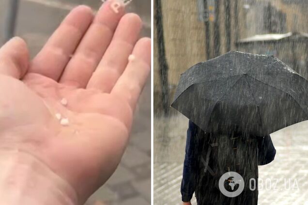 Київ накрив дощ із градом. Фото та відео