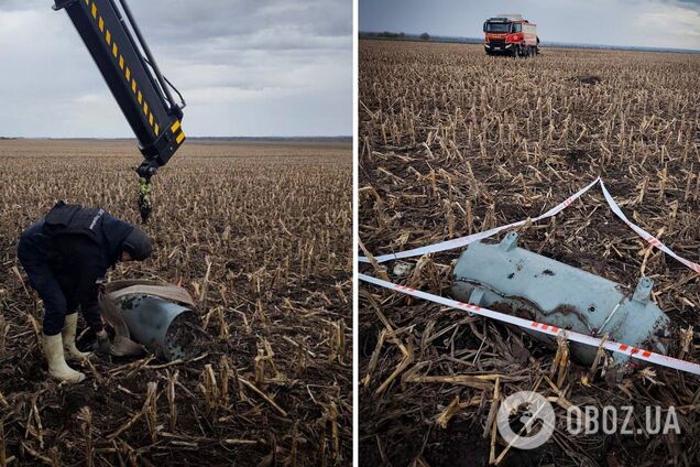 На Киевщине в поле нашли обломки российской ракеты. Подробности и фото