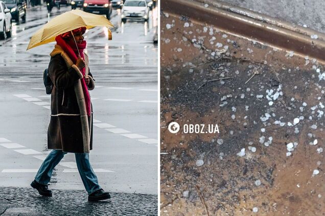 Київ вранці накрив сильний дощ із градом. Подробиці, фото та відео