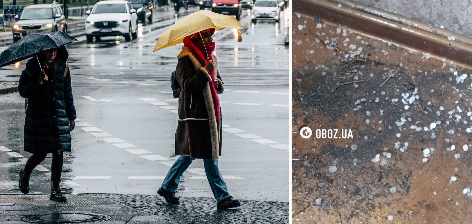 Киев утром накрыл сильный дождь с градом. Подробности, фото и видео