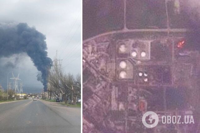 Палають нові резервуари: з'явилися супутникові фото пожежі на нафтобазі в окупованій Феодосії