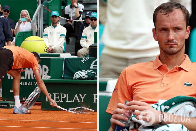 Лучший теннисист России проиграл 0:6, 0:6 и устроил истерику на супертурнире в Монако. Видео