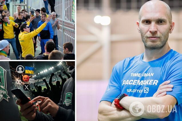 У Росії співробітник ФК 'Краснодар' з українським прапором трьома словами дуже грубо образив росіян. Фотофакт