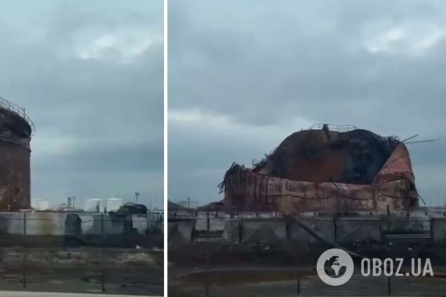 'Ні хр*на собі!' Росіяни показали, як виглядає нафтобаза в окупованій Феодосії після атаки дронів. Відео