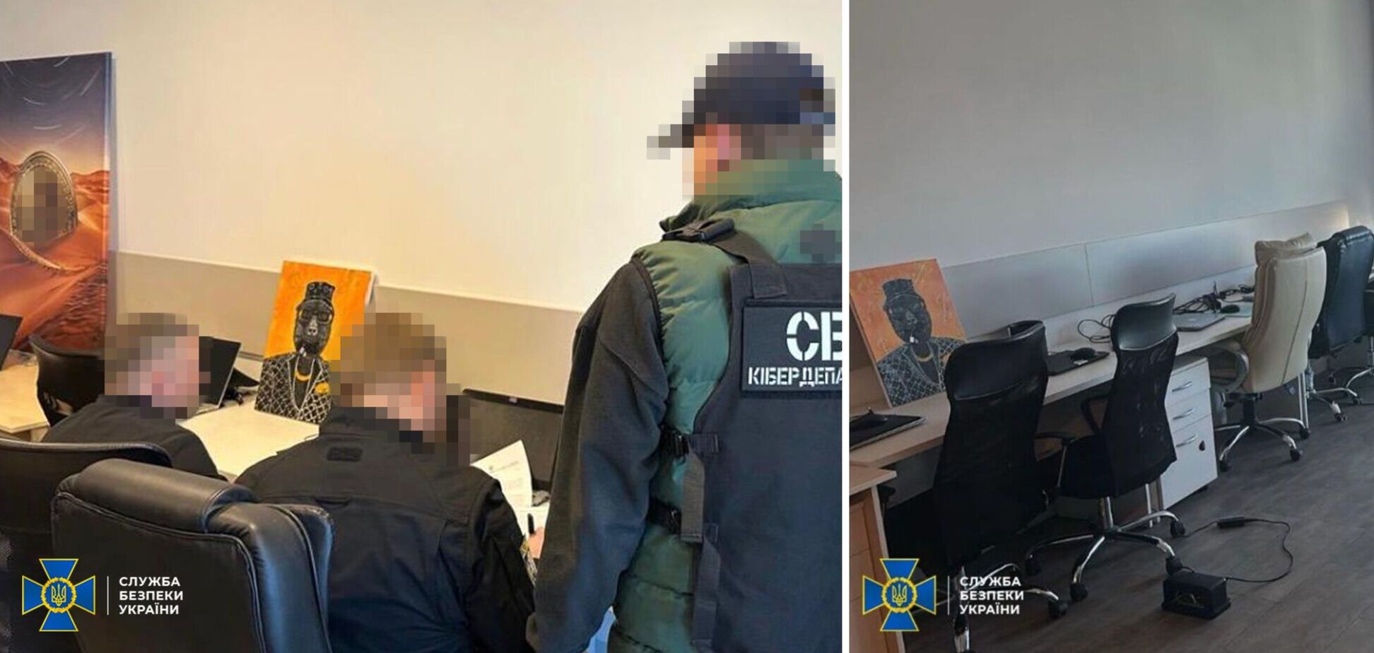 Оперативная съемка во время обысков в мошенническом офисе в Одессе