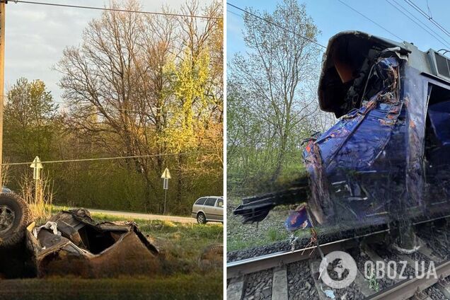 Потяг Київ-Ужгород зійшов з рейок після зіткнення з автокраном: є загиблі і постраждалий. Фото і відео